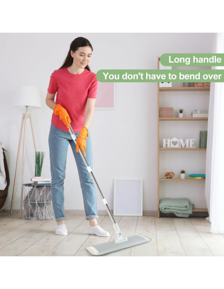 Mopa de Microfibra CQT 18" con Mango de Acero Inoxidable