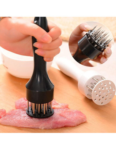 Ablandador de Carne 2 Piezas Acero Inoxidable Afilado