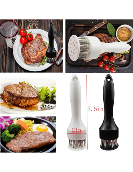 Ablandador de Carne 2 Piezas Acero Inoxidable Afilado