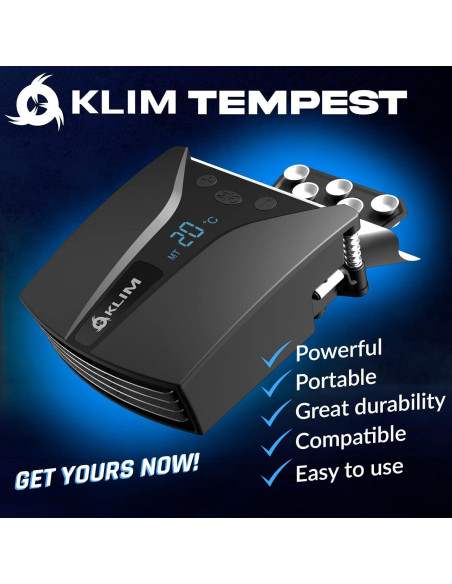 KLIM Tempest Enfriador de Laptop - Ventilador 4000 RPM - Negro