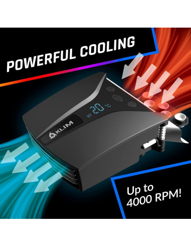 KLIM Tempest Enfriador de Laptop - Ventilador 4000 RPM - Negro