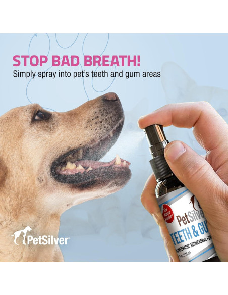 PetSilver Spray Dental para Perros y Gatos - 118 ml