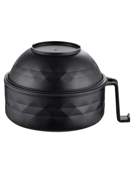 Tazón de Ramen para Microondas MIIDNTLX con Tapa - Negro