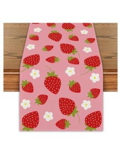 Corredor de Mesa Yarcooly 33x228 cm Decoración Fresa