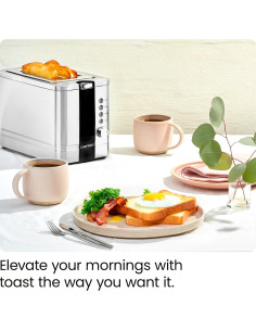 Tostadora Chefman 2 Rebanadas Acero Inoxidable 850W Plata 2