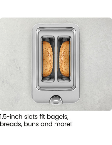 Tostadora Chefman 2 Rebanadas Acero Inoxidable 850W Plata