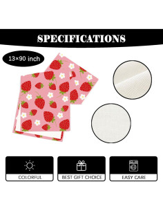 Corredor de Mesa Yarcooly 33x228 cm Decoración Fresa 2