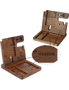 Estación de Acoplamiento de Madera Awofer - Organizador Personalizado 2