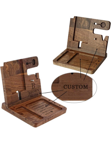 Estación de Acoplamiento de Madera Awofer - Organizador Personalizado