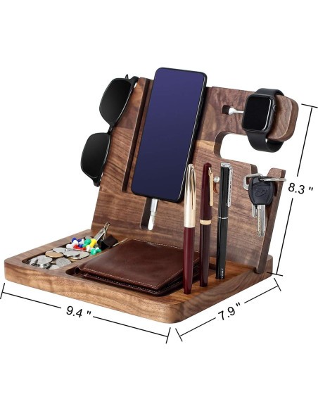 Estación de Acoplamiento de Madera Awofer - Organizador Personalizado