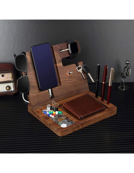 Estación de Acoplamiento de Madera Awofer - Organizador Personalizado