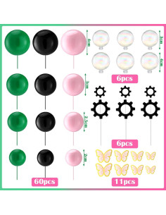 Adornos de Pastel de Bruja Leinuosen 83 Piezas Fiesta Cumpleaños 2