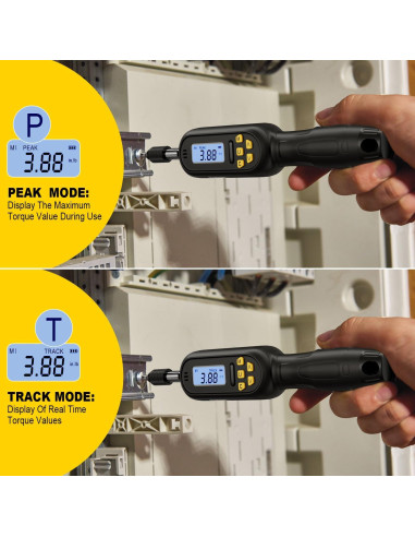 Destornillador de Par Digital TAGVIT 0.3-6 N.m 1/4" Ajustable