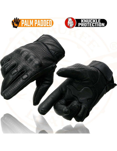 Guantes de Cuero para Motocicleta Milwaukee Leather MG7500 - X-Pequeño