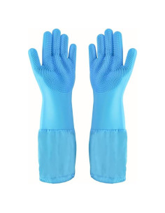 Guantes de Aseo para Mascotas 1TO3GO Azul - Silicona Resistente