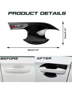 Cubierta de Tazón de Manija de Puerta Honda Civic 2022-2025 2