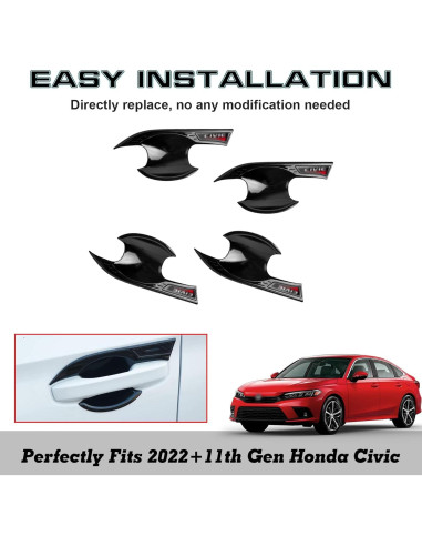 Cubierta de Tazón de Manija de Puerta Honda Civic 2022-2025