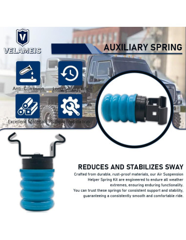Resorte Auxiliar de Aire V VELAMEIS TSS-107-40 2.63kg