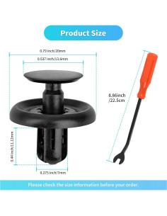 20 Clips de Retención para Toyota y Lexus - AOIT 90467-07201 2