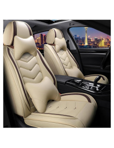 Fundas de Asiento Toyota Camry 2000-2025 CTDS Lujo 2 Asientos Beige