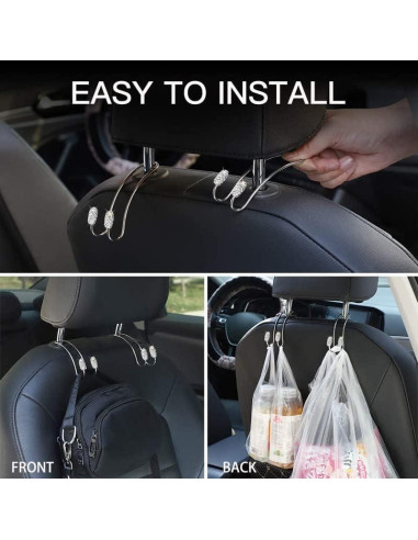 Ganchos Decorativos para Reposacabezas Guoord - 2 Piezas Acero Inoxidable