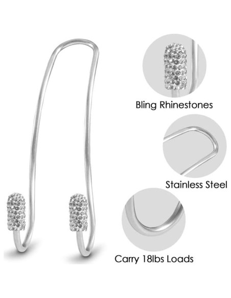 Ganchos Decorativos para Reposacabezas Guoord - 2 Piezas Acero Inoxidable