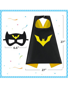 Capa de Disfraces para Niños - Superhéroe con Máscara y Cinturón 2