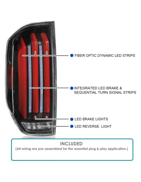 Luces Traseras LED ESPEJO-D para Toyota Tundra 2014-2021