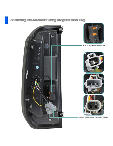 Luces Traseras LED ESPEJO-D para Toyota Tundra 2014-2021