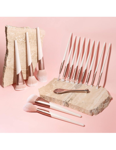 Brocha de Maquillaje Luxe Flawless EcoTools - Cerdas Sintéticas