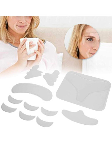 11 Piezas Parches Faciales de Silicona Anti-arrugas Brrnoo