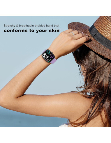 Correa de Nylon Elástico Woneligo para Reloj Inteligente 14.8-24.1 cm