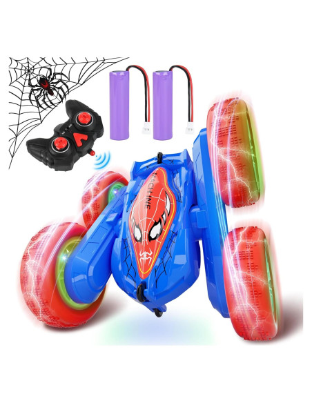Coche de Control Remoto CANKETEC Araña 4WD Acrobacias LED