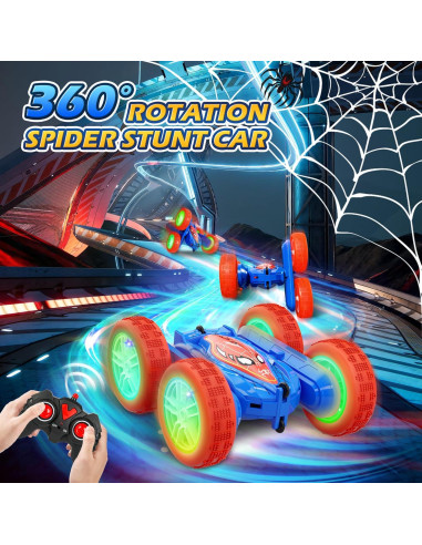 Coche de Control Remoto CANKETEC Araña 4WD Acrobacias LED