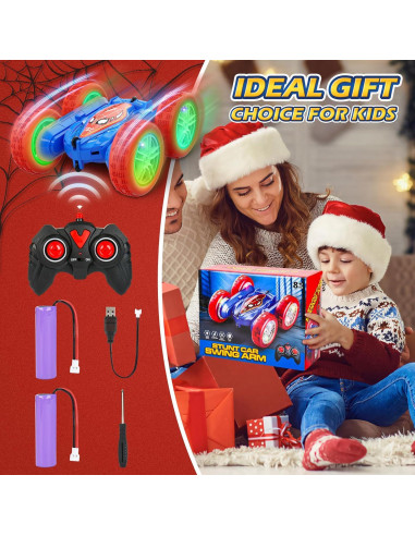 Coche de Control Remoto CANKETEC Araña 4WD Acrobacias LED