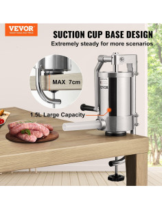 Embutidora de Salchichas VEVOR 1.5L Acero Inoxidable 304 2