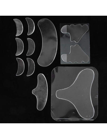 11 Piezas Parches Faciales de Silicona Anti-arrugas Brrnoo