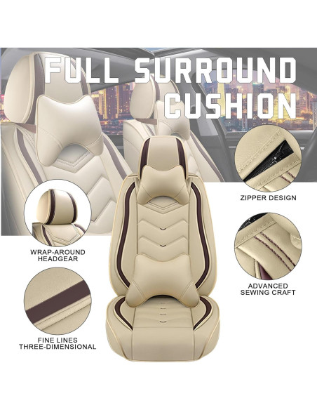 Fundas de Asiento Toyota 4Runner 2000-2025 CTDS Lujo 2 Asientos Beige