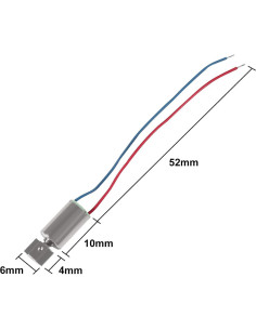 Motor Eléctrico de Vibración Micro Alinan 6x10mm 3V 12000RPM 2