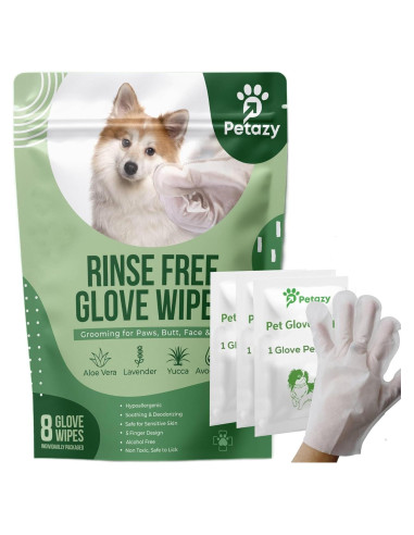 Toallitas para Perros Petazy 8 Unidades Aroma Lavanda