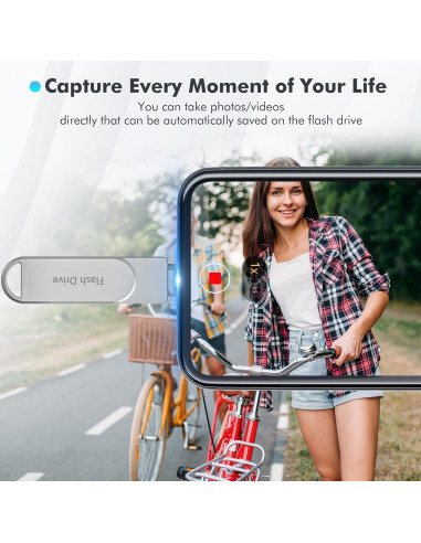 Unidad Flash 512GB Kcsbaui MFi para iPhone/iPad/Android