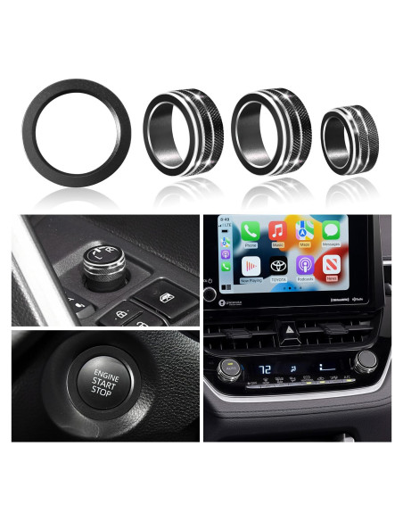 Cubierta de Perilla de Aire Acondicionado MOCHENT para Toyota Corolla 2020-2025 - 4 Pcs