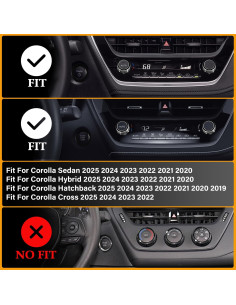 Cubierta de Perilla de Aire Acondicionado MOCHENT para Toyota Corolla 2020-2025 - 4 Pcs 2