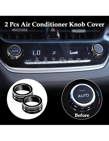 Cubierta de Perilla de Aire Acondicionado MOCHENT para Toyota Corolla 2020-2025 - 4 Pcs