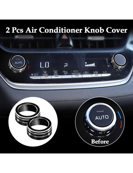 Cubierta de Perilla de Aire Acondicionado MOCHENT para Toyota Corolla 2020-2025 - 4 Pcs