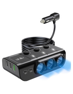 Divisor de Encendedor de Cigarrillos 8 en 1 LIHAN 120W USB