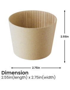 Mangas de papel kraft Homelance 100 Pcs para vasos 12-24oz 2