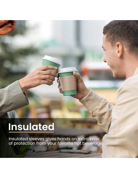 Mangas de papel kraft Homelance 100 Pcs para vasos 12-24oz