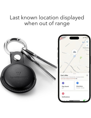 Rastreador Bluetooth Wasserstein WTag MFi para Equipaje y Llaves