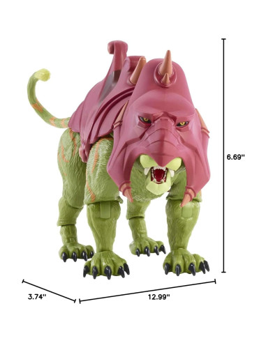 Figura Gato de Batalla Masterverse Mattel 35.56 cm 30 Puntos Articulación